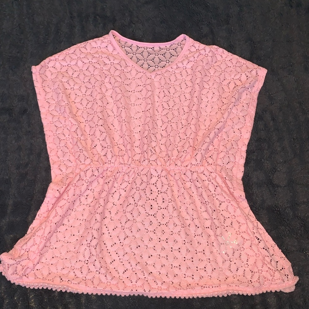 Pink swim cover up